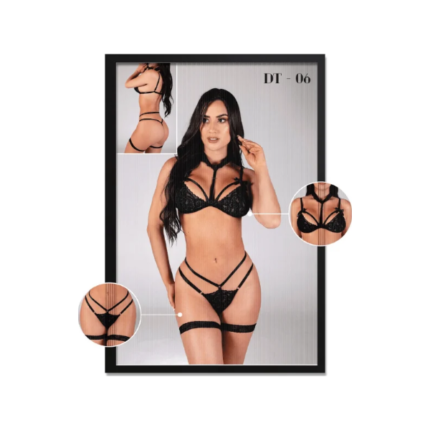 Conjunto Sensual con Ligas Dulce Tentacion