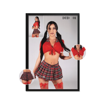 Disfraz Colegiala Rojo Dulce Tentacion