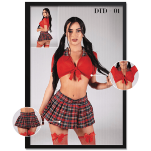 Disfraz Colegiala Rojo Dulce Tentacion
