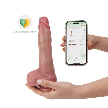 Dildo ultrarealista Grigor CamToyz con vibracion rotacion y control por app