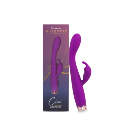 Majestic Vibrador Cleo CamToyz en color morado con diseño ergonómico y silicona suave