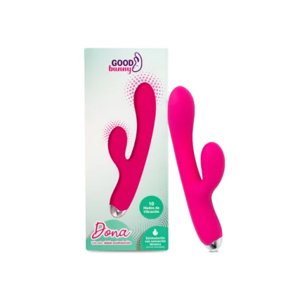 Vibrador Dona Camtoyz color fucsia con doble estimulación y diseño ergonómico