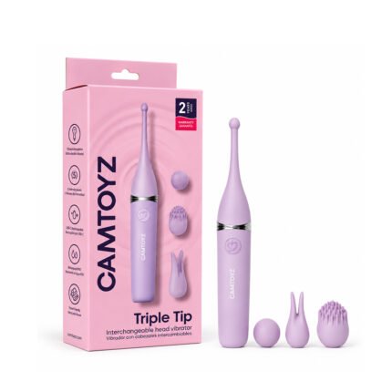 Vibrador Triple Tip CamToyz - empaque del producto